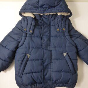 Mini Boden Toddler 2-in-1 Padded Coat, Size 2-3 Years